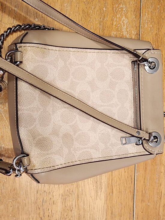 Coach Parker Signature Canvas Convertible Backpack 16 in Sand Taupe main image 11